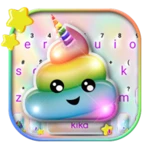 rainbow unicorn poop keyboard android application logo